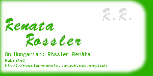 renata rossler business card